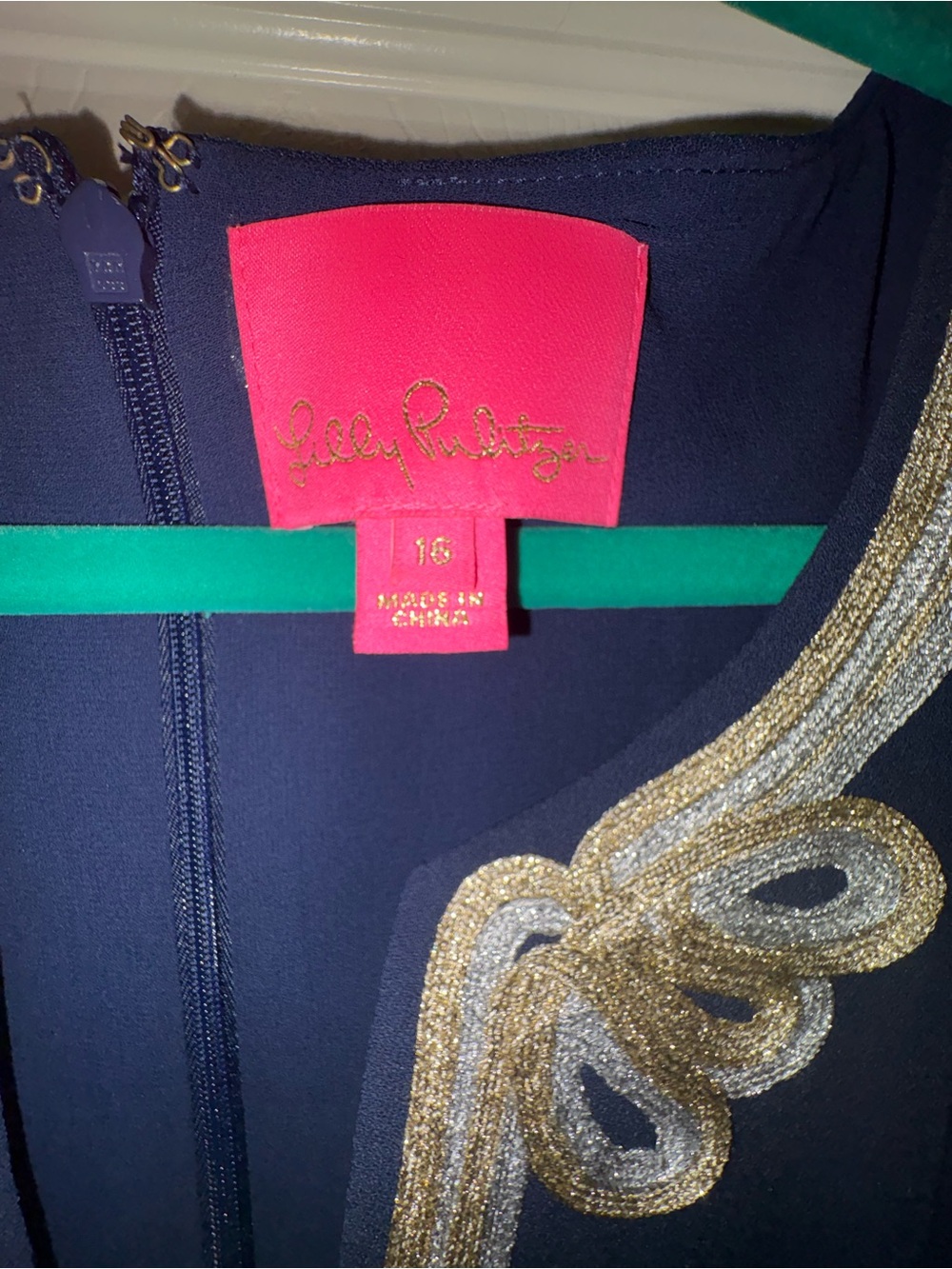 EUC Navy Lilly Pulitzer Cherlyn Shift Dress Size 16 - Picture 3 of 4